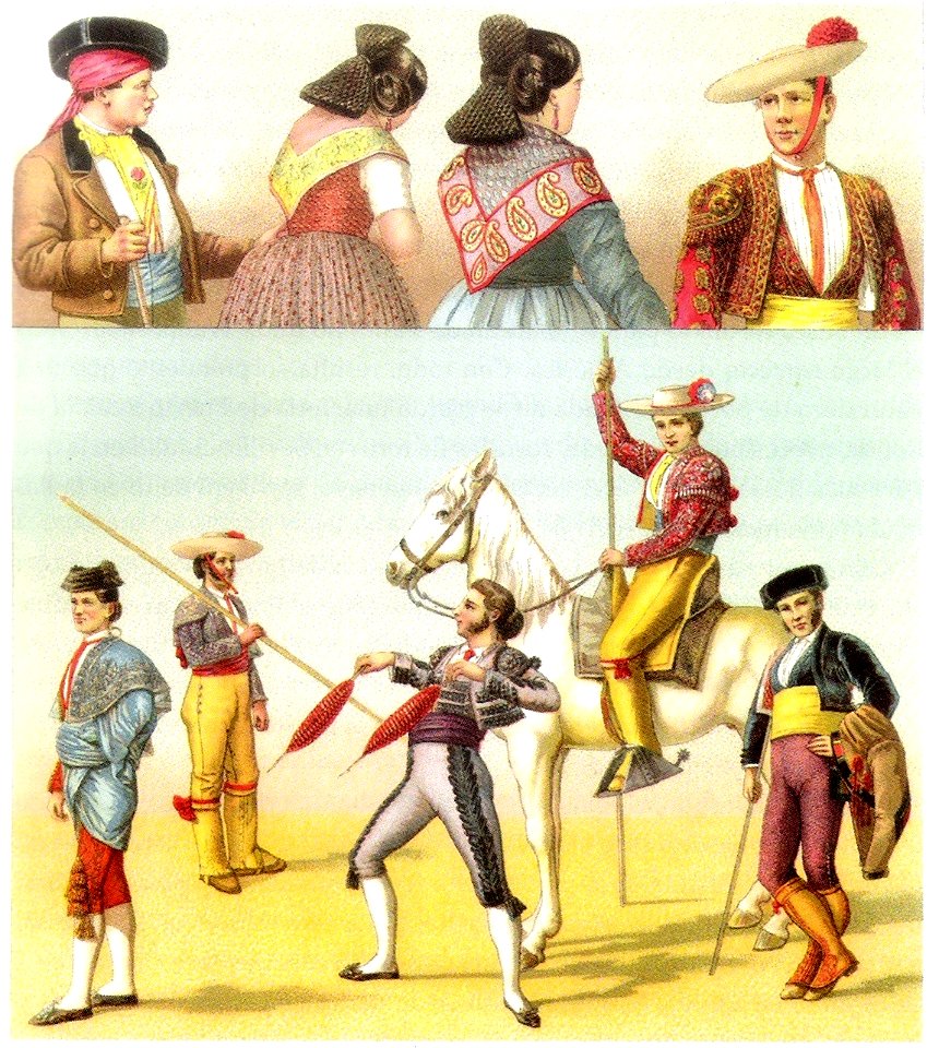 Litografía alemana. Toreros