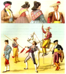 Litografía alemana. Toreros