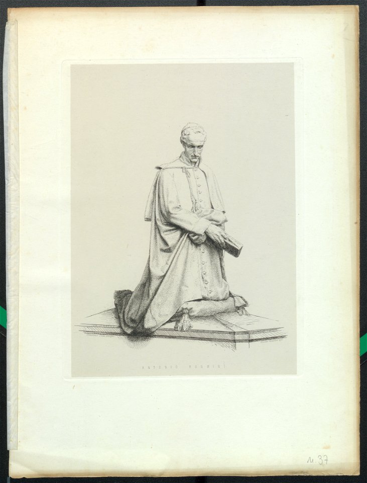 Litografia della tomba di Antonio Rosmini, ante 1898 - Accademia delle Scienze di Torino - Ritratti 0151