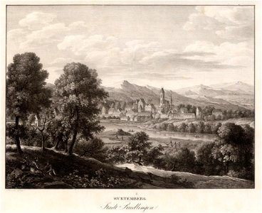 Litho - Stadt Riedlingen an der Donau - Kunike - Alt