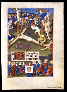 Livre d'heures français - BNE Madrid Vit25-3 f111 - mise en croix