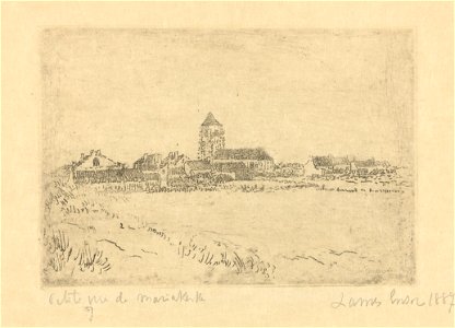 Little View of Mariakerke, print by James Ensor, 1887, Prints Department, Royal Library of Belgium, S. III 68825