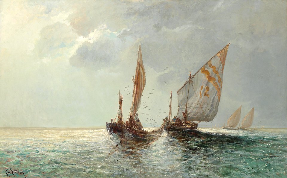 Littrow-Fishing boats by the coast