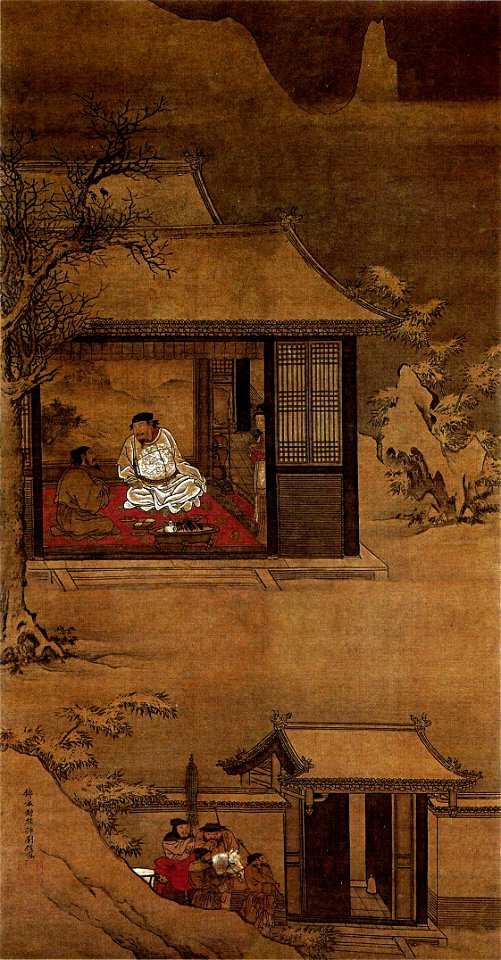 Liu Jun-Visiting Pu on a Snowy Night