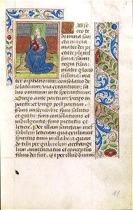 Livro de Horas, segundo o costume de Roma (séc. XV) - P 021 (Orações à Virgem Maria)