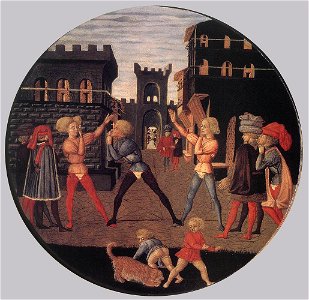 Lo Scheggia - Game of Civettino (a Birth Salver) - WGA20984