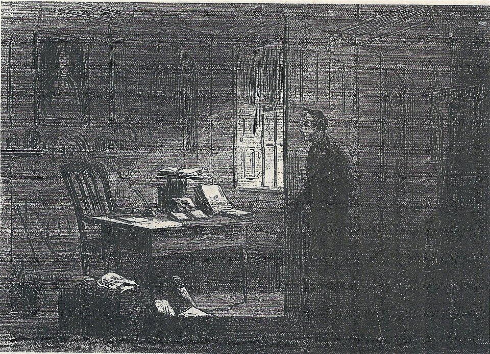 Little Dorrit, The room with the portrait, by Phiz