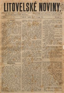 Litovelské noviny - ročník 1, číslo 1