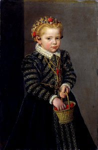 Little Girl with a Basket of Cherries