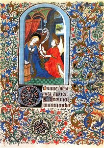 Livre d'heures à l'usage de Rome - Museo Lazaro Galdiano madrid Ms 15452 f27 (Annonciation)
