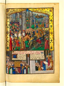 Livre des faiz monseigneur saint Loys - BNF Fr2829 f82r (procession funèbre de Louis IX)