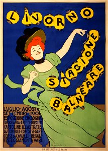 Livorno stagione balneare, poster by Leonetto Cappiello, 1901