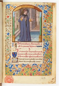 Livre de la mendicité spirituelle - BNF Fr1847 f1 (Homme dialoguant avec son âme)