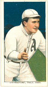Livingston, Philadelphia Athletics, baseball card portrait LCCN2008676842