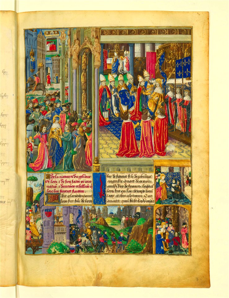 Livre des faiz monseigneur saint Loys - BNF Fr2829 f007r (Sacre)