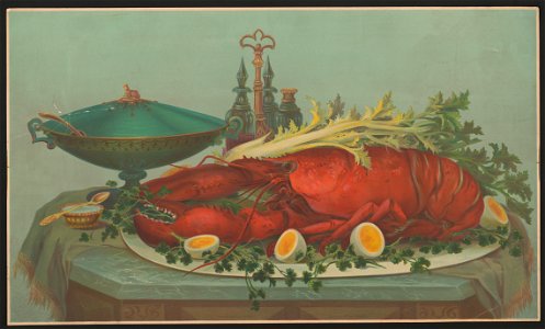 Lobster, eggs, celery, etc. - after R.D. Wilkie. LCCN2014645164