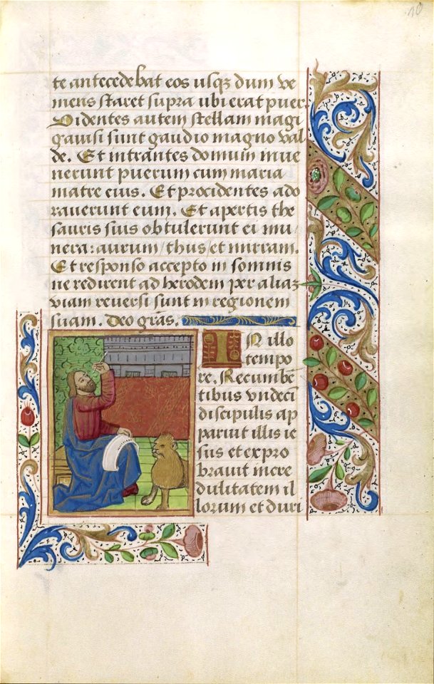 Livro de Horas, segundo o costume de Roma (séc. XV) - P 019 (Quatro Evangelhos)