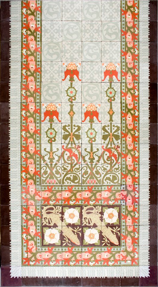 Lluís Domènech i Montaner - Hydraulic floor tiles - Google Art Project