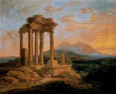 Lluís Rigalt - Landscape with Ruins - Google Art Project