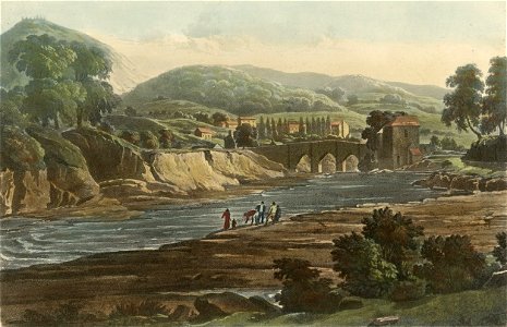 Llangollen 1818. Free illustration for personal and commercial use.
