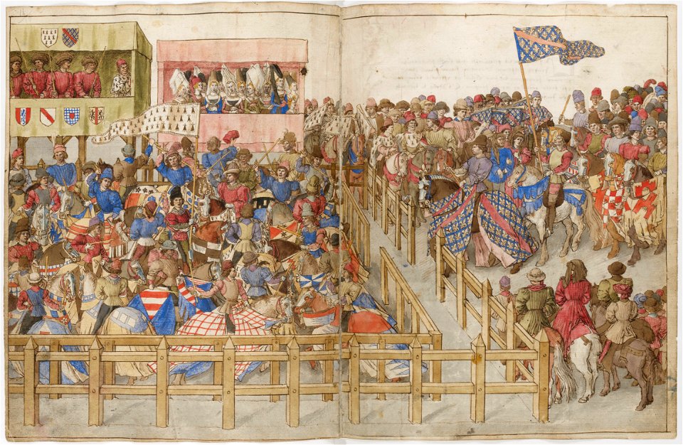 Livre des tournois - BNF Fr2695 f.76v-77