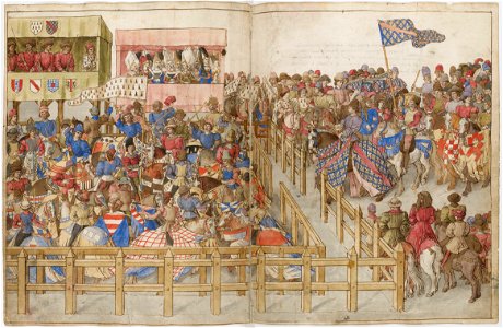 Livre des tournois - BNF Fr2695 f.76v-77