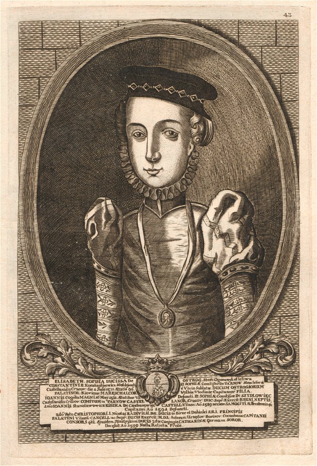 Lizavieta Sofja Radzivił (Astroskaja). Лізавета Соф’я Радзівіл (Астроская) (H. Lajbovič, 1758)