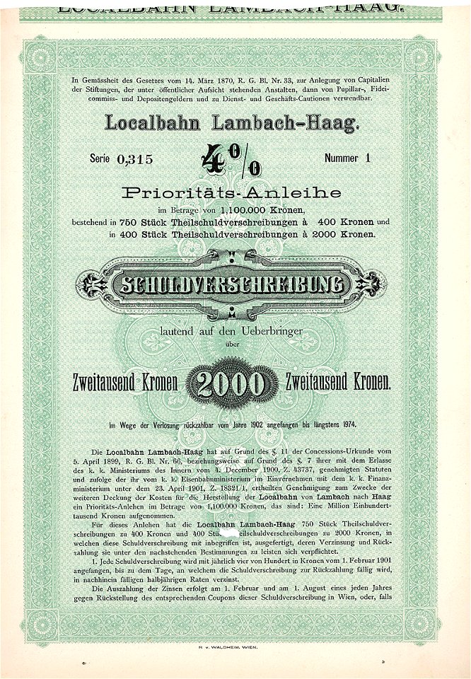 Localbahn Lambach-Haag 2000 Kr 1901