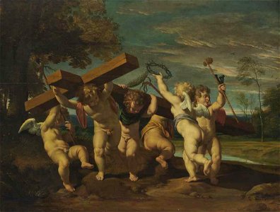 Lodewijk de Vadder and Antoon Sallaert - Putti with symbols of the Passion