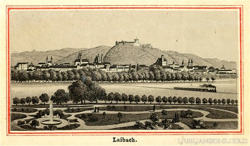 Ljubljana z okolico 1870 (11). Free illustration for personal and commercial use.
