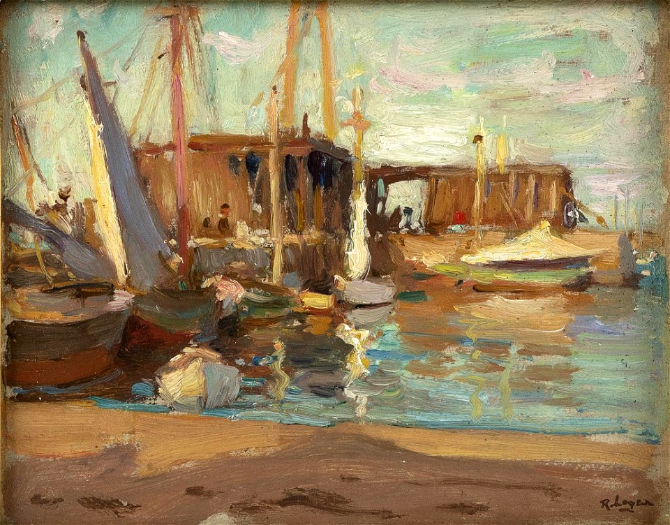Fishing Boats in Gloucester by Robert Henry Logan