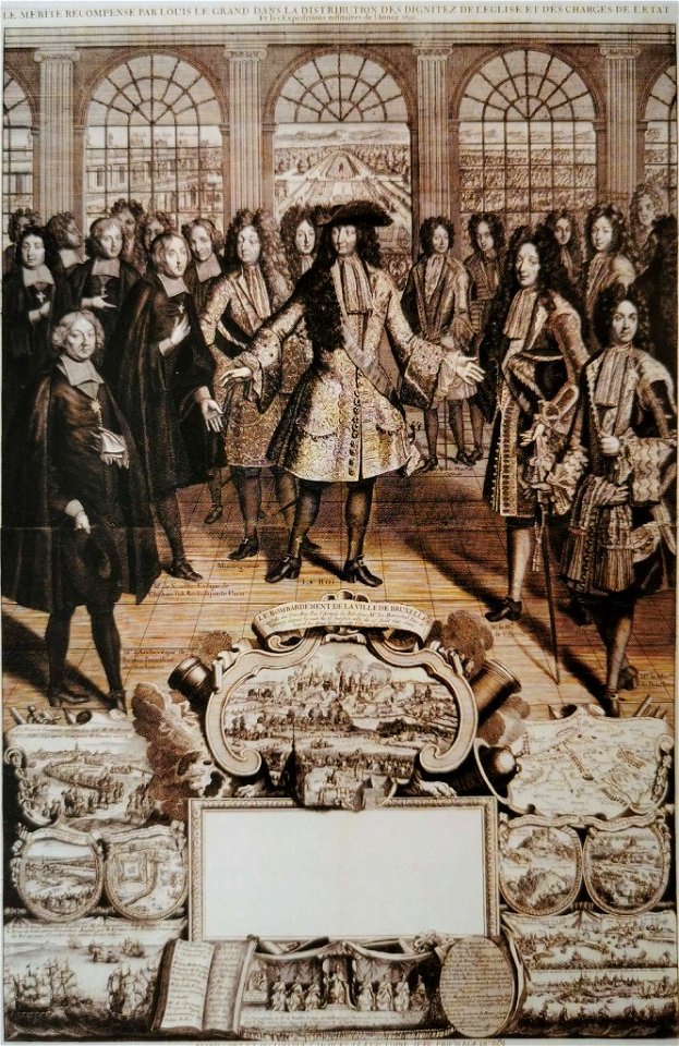 Lodewijk XIV en het bombardement op Brussel in 1695, ed. N. Langlois (Louvre)