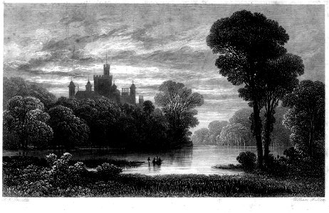 Lochnaw engraving by William Miller after R K Greville