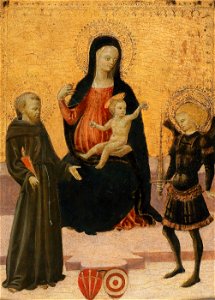 Lo Scheggia - The Madonna and Child between Saint Francis and Saint Michael