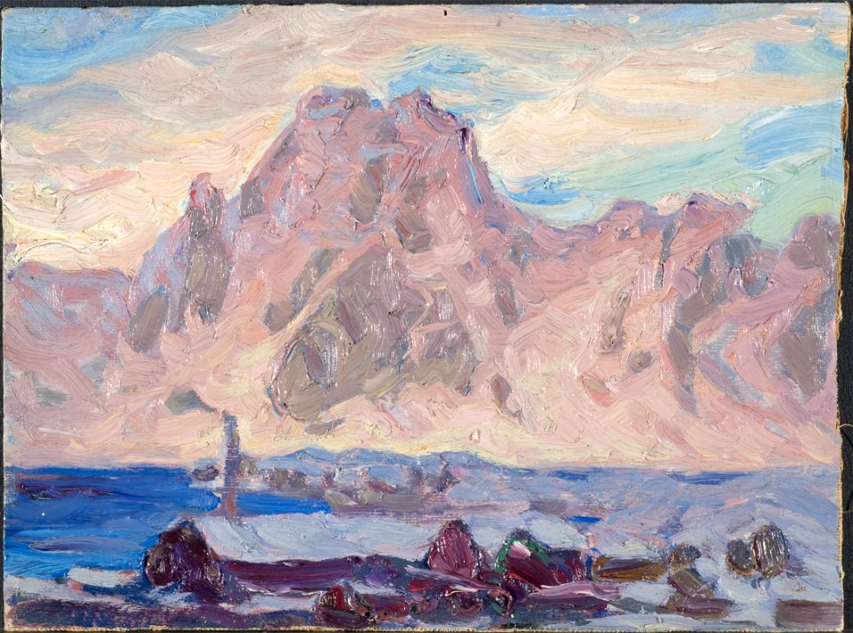 Lofoten in Violet. Study (Anna Boberg) - Nationalmuseum - 20515