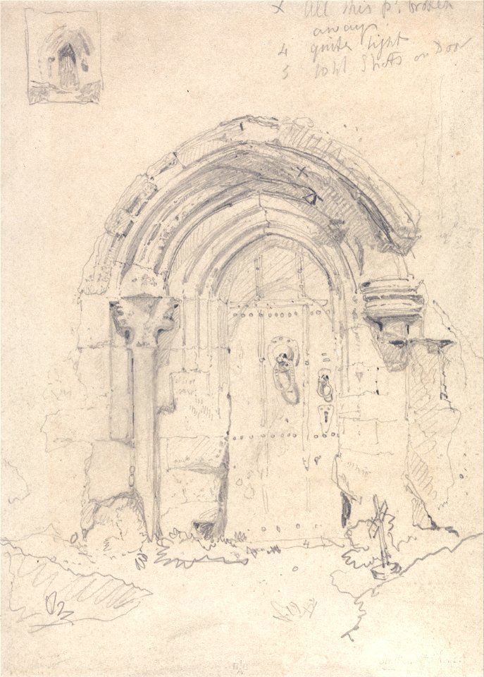 John Sell Cotman - Porch of the Church of Stratton Saint Mary's, Norfolk - Google Art Project