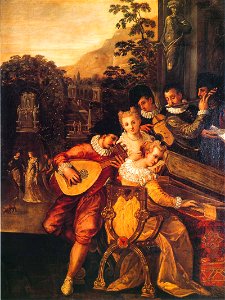 Lodewijk Toeput - Concert in a villa courtyard