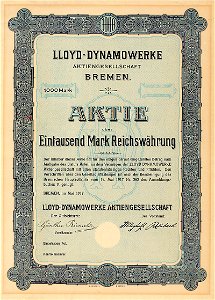 Lloyd-Dynamowerke AG 1000 Mk 1917