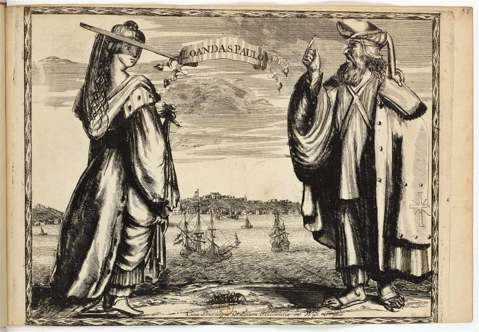 Loanda. S. Paulo -Luanda- - Costumes des quatre parties du monde, gravés dans la manière de Luycken (1670)
