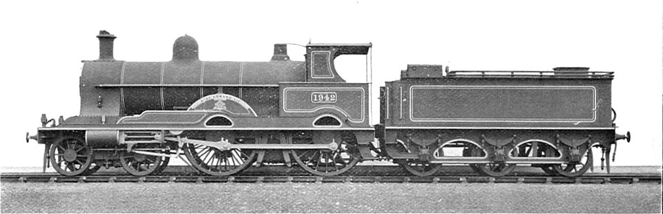 LNWR Webb 4-cylinder compound locomotive 1942 (Howden, Boys' Book of Locomotives, 1907)