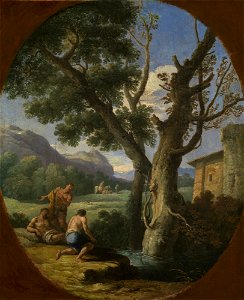 Locatelli, Landscape with Fishermen by a Stream