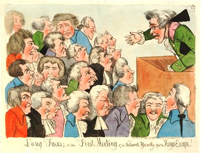 Long faces; or, the first meeting of the National Assembly after the King's escape! (BM 1948,0214.998)