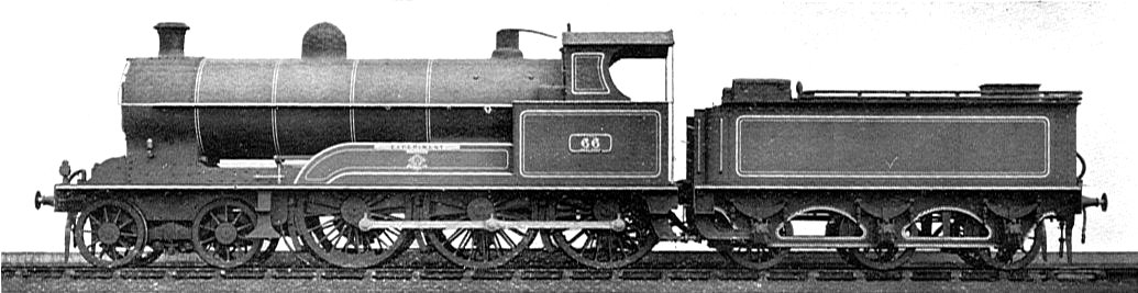 LNWR 4-6-0 locomotive 66 Experiment (Howden, Boys' Book of Locomotives, 1907)