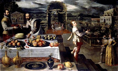 Lodewijk Toeput - Banquet in a Formal Palace Garden - WGA22998