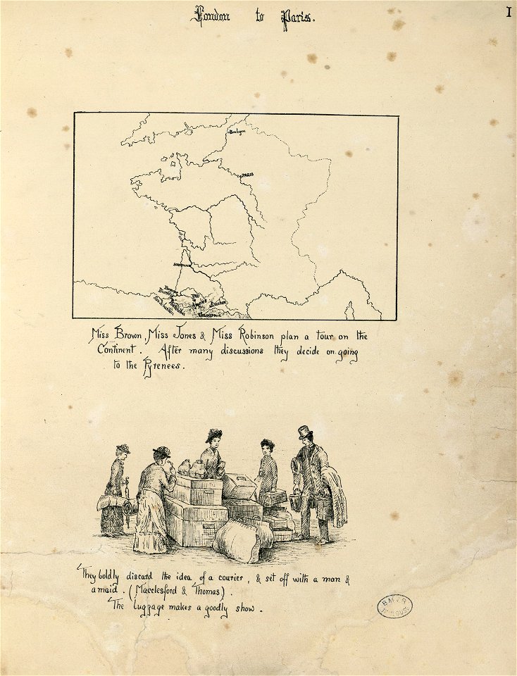 London to Paris (2 dessins) - Fonds Ancely - B315556101 A BROWN 003
