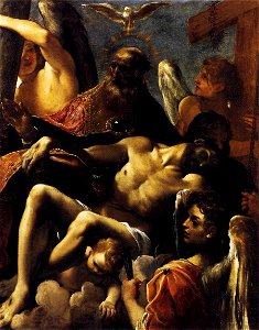 Lodovico Carracci - The Trinity with the Dead Christ - WGA4474. Free illustration for personal and commercial use.