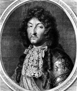 Lodewijk XIV gegraveerd