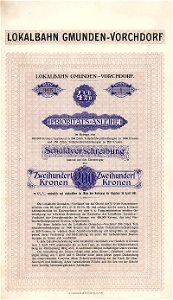 Lokalbahn Gmunden-Vochdorf 200 Kr 1912