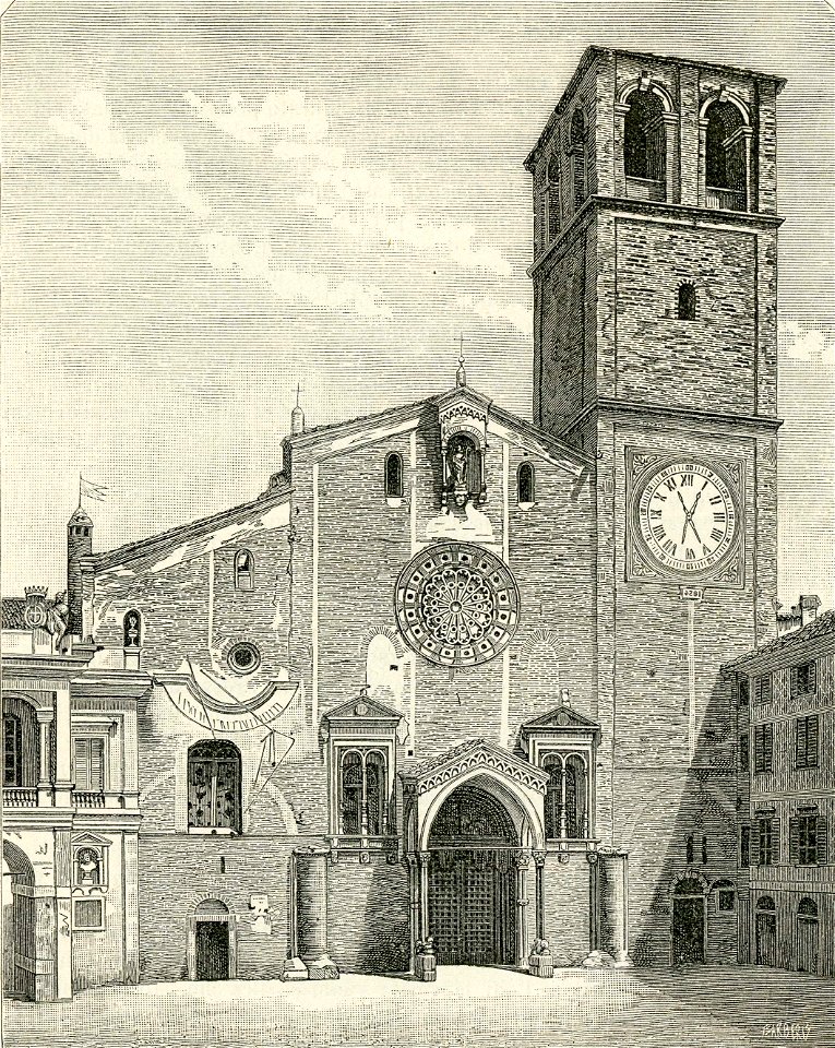 Lodi facciata e campanile del Duomo