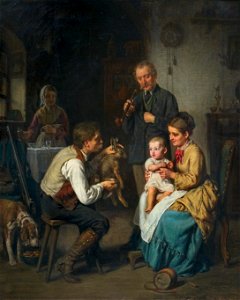 Leopold Löffler - Rodzina Myśliwego (1853)